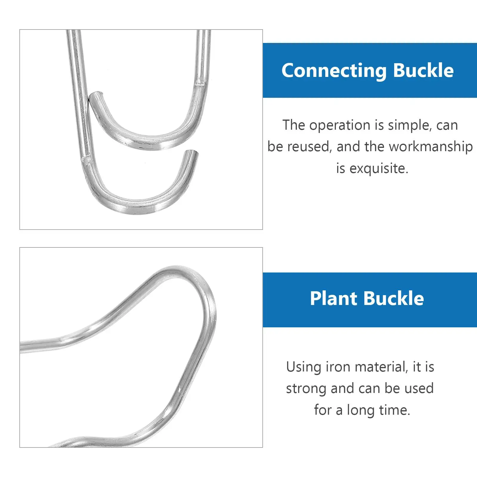 25pcs 20mm*20mm Silver Steel Pipe Fittings Spring Buckle Clips for Climbing Plants Pole Vines Removable Durable Fixing Buckles
25pcs 20mm*20mm Silver Steel Pipe Fittings Spring Buckle Clips for Climbing Plants Pole Vines Removable Durable Fixing Buckles