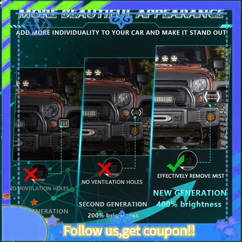 M46K-4.5 Inch LED Light Pods Offroad LED Driving Light 80W 8000LM Spot Light Turn Signal Light Work Light For Truck ATV UTV
M46K-4.5 Inch LED Light Pods Offroad LED Driving Light 80W 8000LM Spot Light Turn Signal Light Work Light For Truck ATV UTV