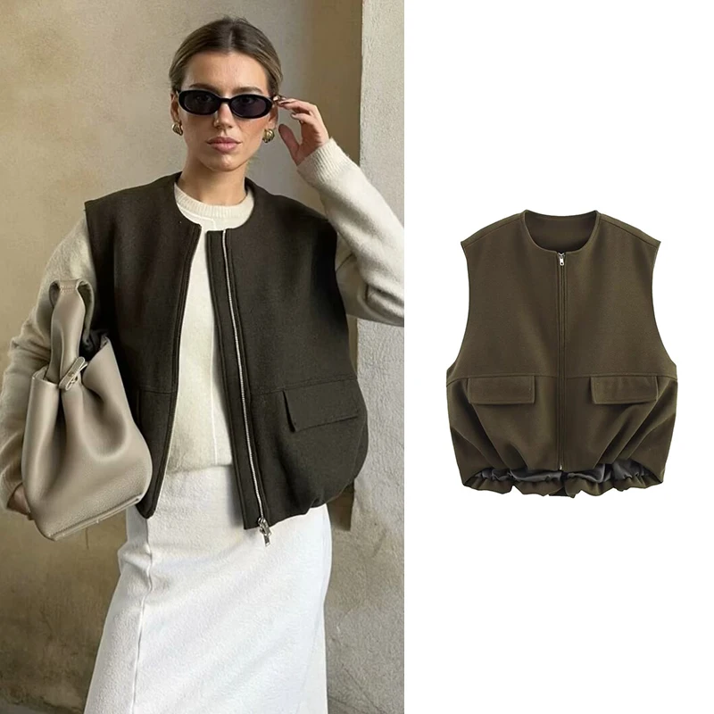 Spring Jackets Vest Women's 2025 New Vest Coat Fashion Loose Elegant Street Warm Women's Jacket Chic Casual Youth Outerwear
Spring Jackets Vest Women's 2025 New Vest Coat Fashion Loose Elegant Street Warm Women's Jacket Chic Casual Youth Outerwear