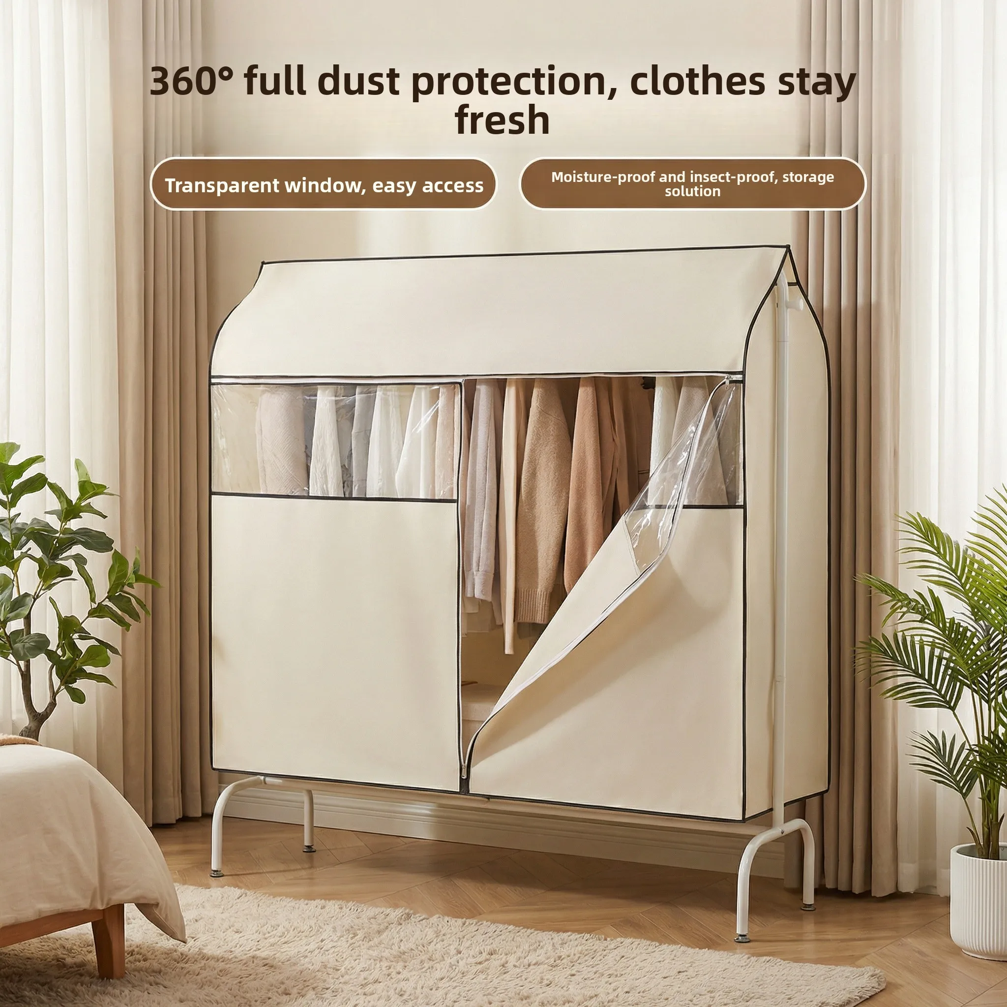Full-Coverage Zipper Dustproof Clothes Hanger Covers Wide Storage Pouches for Home Use Wardrobe Dust Protection Garment Covers
Full-Coverage Zipper Dustproof Clothes Hanger Covers Wide Storage Pouches for Home Use Wardrobe Dust Protection Garment Covers