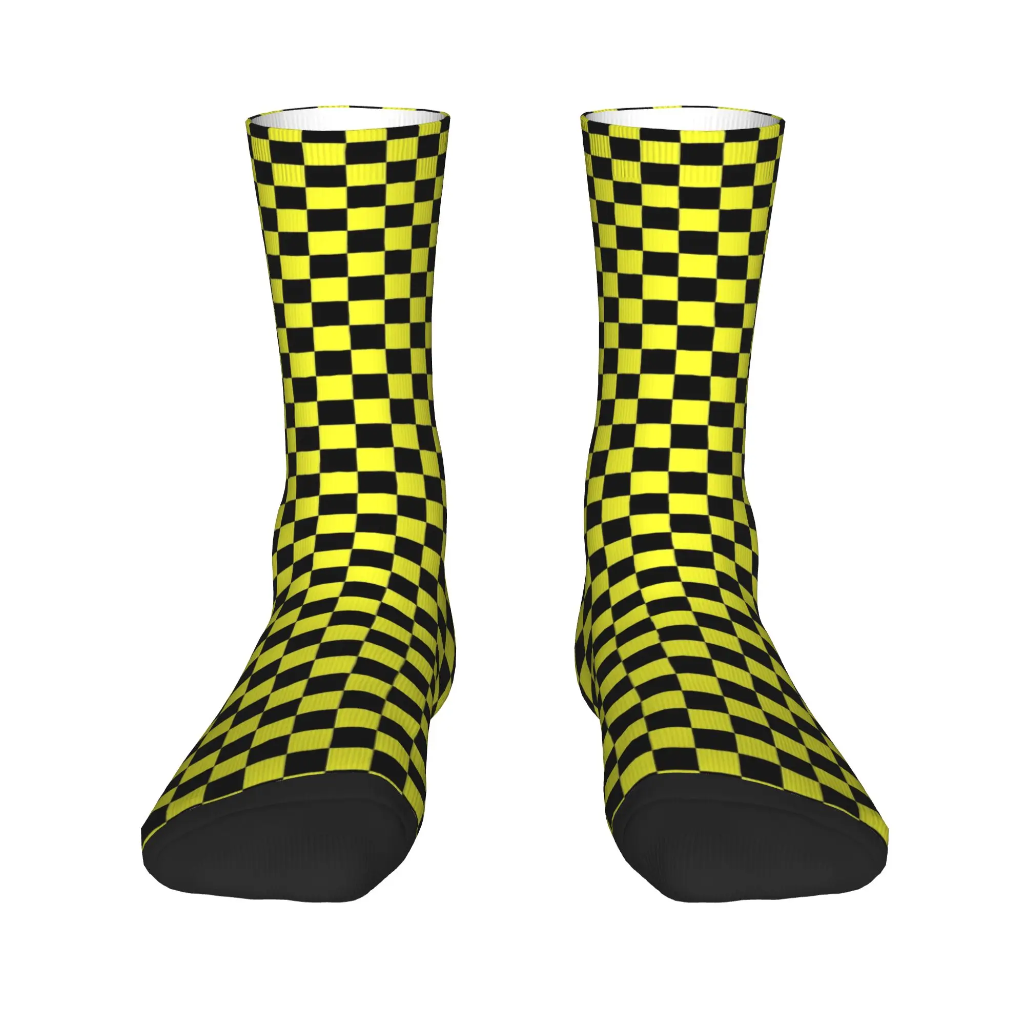 Novelty Men's Black and Electric Yellow Checkerboard Plaid Dress Socks Unisex Warm Breathbale 3D Printing Crew Socks
Novelty Men's Black and Electric Yellow Checkerboard Plaid Dress Socks Unisex Warm Breathbale 3D Printing Crew Socks