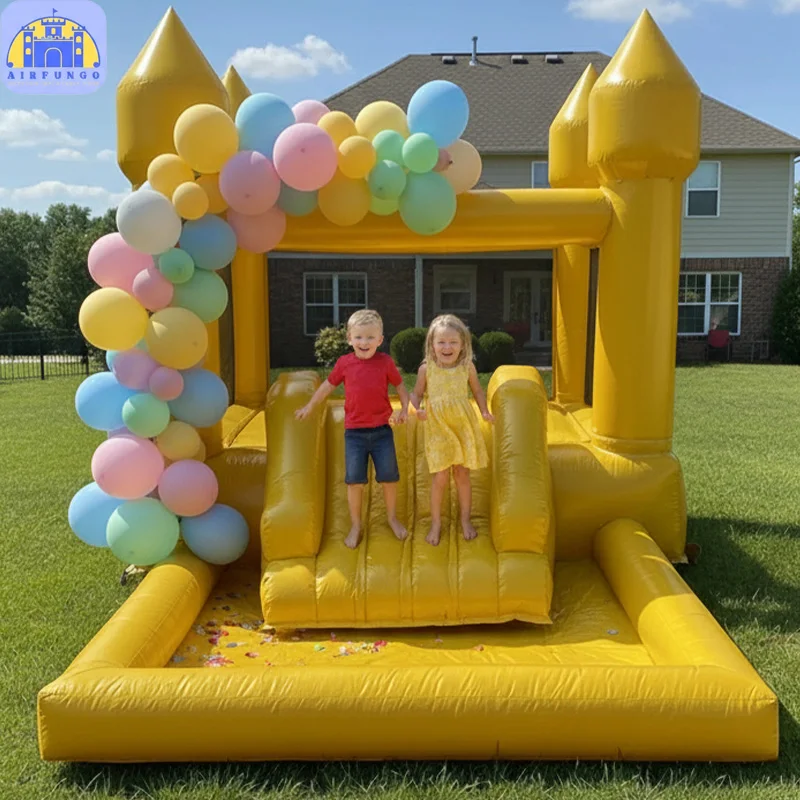 New Design Commercial Inflatable White Bounce House With Slide Bouncy Castle/Gold Jumping House/Customization Bounce For Wedding
New Design Commercial Inflatable White Bounce House With Slide Bouncy Castle/Gold Jumping House/Customization Bounce For Wedding