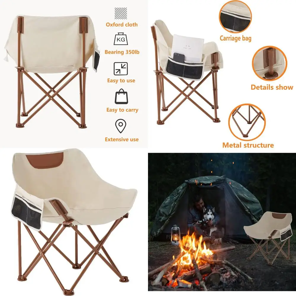 Compact Lightweight Folding Chair with Side Pocket, Ideal for Outdoors, Camping, Hiking, Fishing, Beach, Picnic (Khaki)
Compact Lightweight Folding Chair with Side Pocket, Ideal for Outdoors, Camping, Hiking, Fishing, Beach, Picnic (Khaki)