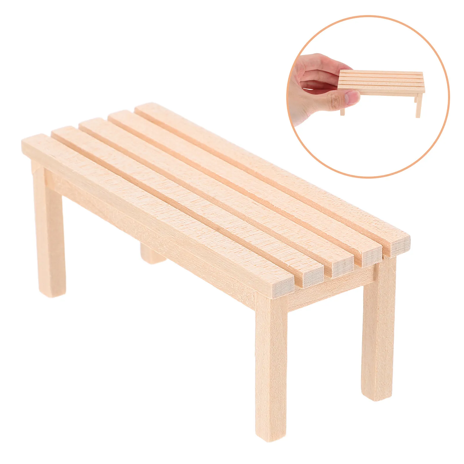Wooden Bench Miniature Long Stool Decor Small House Accessory Mini House Decoration Outdoor Scene Miniature Bench Decor
Wooden Bench Miniature Long Stool Decor Small House Accessory Mini House Decoration Outdoor Scene Miniature Bench Decor