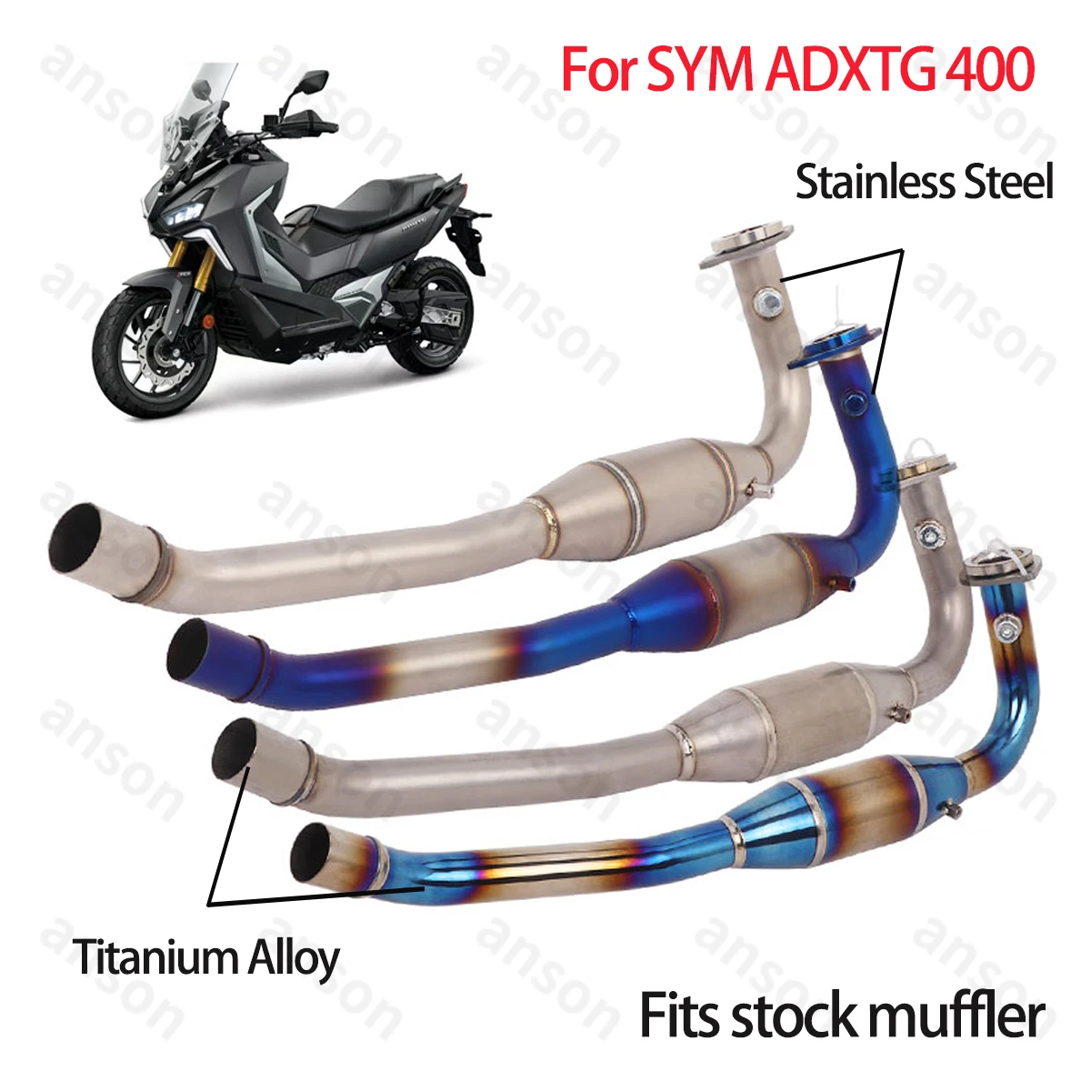 Motorcycle Exhaust Front Pipe For SYM ADXTG400 2024 ADXTG 400 Muffler Header Pipe Fits Stock Muffler Modified Escape Moto
Motorcycle Exhaust Front Pipe For SYM ADXTG400 2024 ADXTG 400 Muffler Header Pipe Fits Stock Muffler Modified Escape Moto