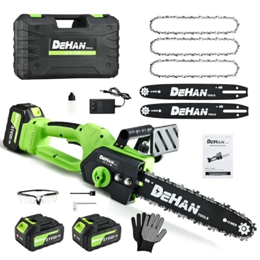 12 Inch Brushless Battery Chainsaw Cordless Mini Chain Saw with 2x4.0A Batteries and 3 Chains Battery Powered Handheld Chainsaw
12 Inch Brushless Battery Chainsaw Cordless Mini Chain Saw with 2x4.0A Batteries and 3 Chains Battery Powered Handheld Chainsaw