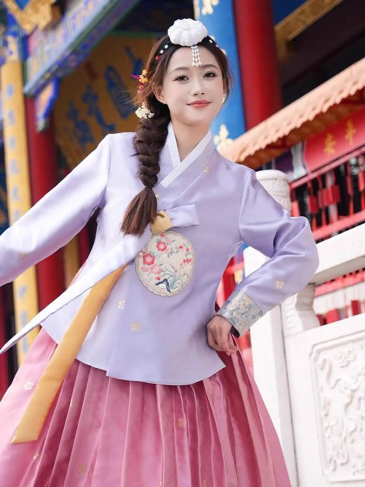 New Korean Hanbok Fresh Ethnic Costume Purple Orange Ethnic Dance Hanfu Female Adult Traditional Korean Ancient Costume
New Korean Hanbok Fresh Ethnic Costume Purple Orange Ethnic Dance Hanfu Female Adult Traditional Korean Ancient Costume