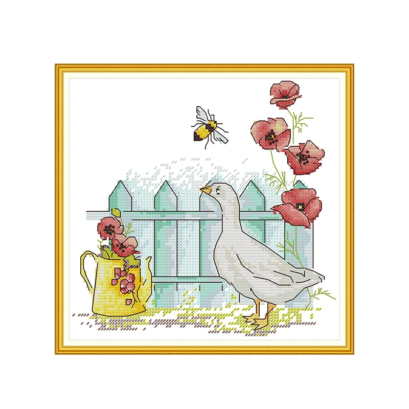 Набор для вышивки крестом «Белая утка и пчела», 14 карат, 11 карат, принт, холст, шитье, вышивка крестиком, сделай сам, рукоделие ручной работы
Набор для вышивки крестом «Белая утка и пчела», 14 карат, 11 карат, принт, холст, шитье, вышивка крестиком, сделай сам, рукоделие ручной работы