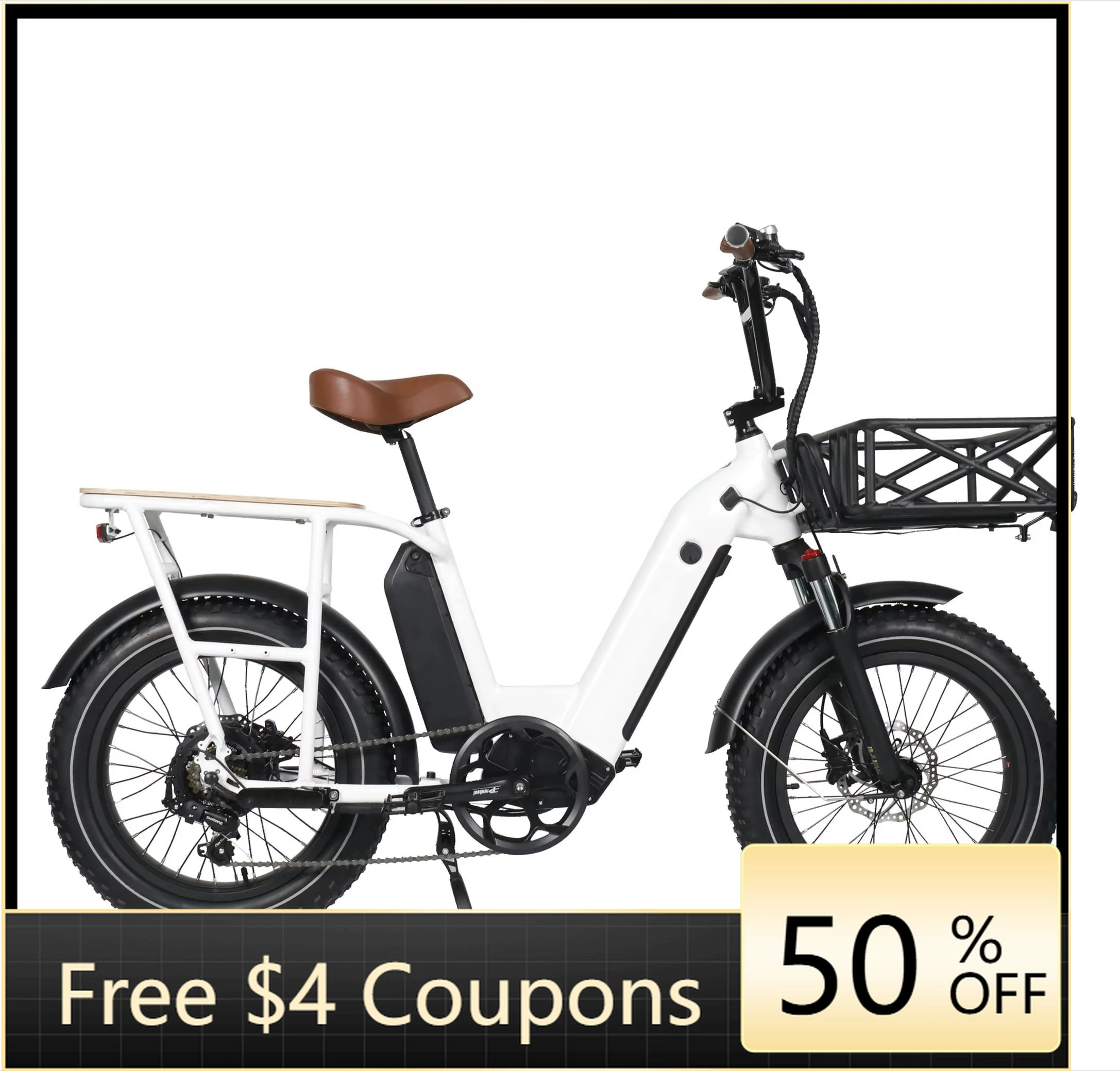Rs 20 inch fat tire dual battery electric bicycle 750W electric freight bicycle 48v front suspension lithium battery 48v electri
Rs 20 inch fat tire dual battery electric bicycle 750W electric freight bicycle 48v front suspension lithium battery 48v electri