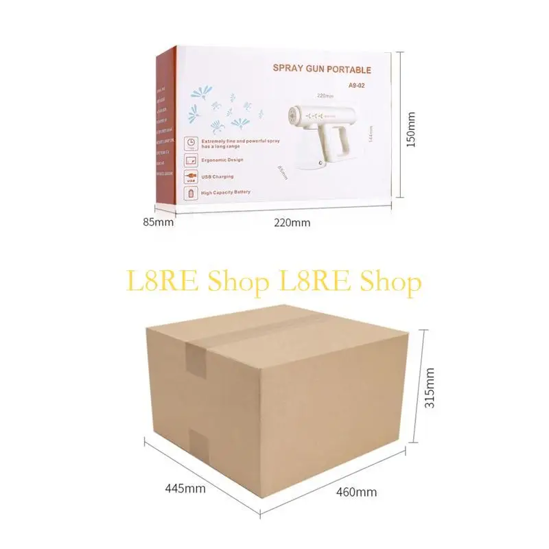 L8RE Portable Sprayer Fogger Электростатический дезинфицирующее средство 300 мл небольшого увлажнителя для
L8RE Portable Sprayer Fogger Электростатический дезинфицирующее средство 300 мл небольшого увлажнителя для