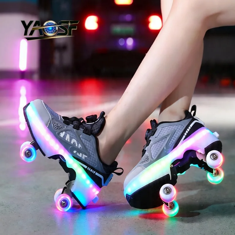 Upgraded version of children's and teenagers' roller skates with illuminated wheels and one click retractable roller skates
Upgraded version of children's and teenagers' roller skates with illuminated wheels and one click retractable roller skates