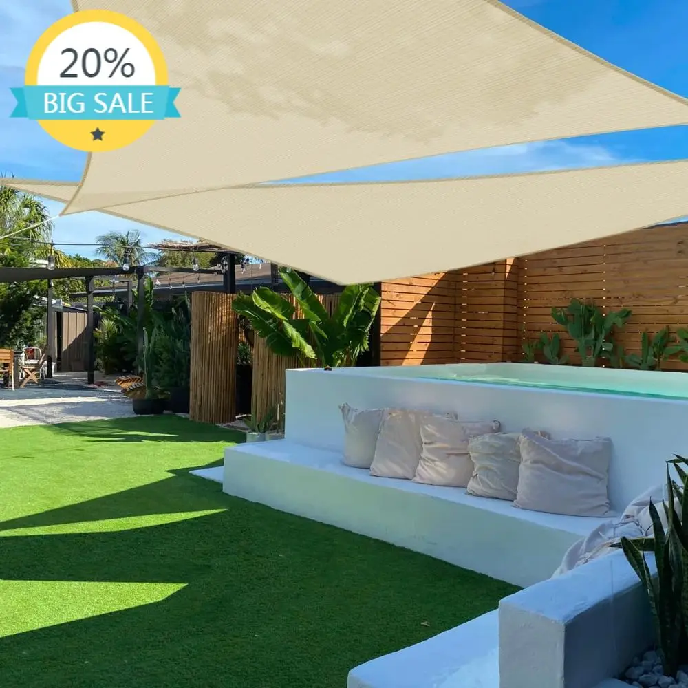16ft x 16ft x 23ft Outdoor Sun Shade Sail, UV Protection, Permeable Fabric for Patio, Deck, Garden, Beige
16ft x 16ft x 23ft Outdoor Sun Shade Sail, UV Protection, Permeable Fabric for Patio, Deck, Garden, Beige