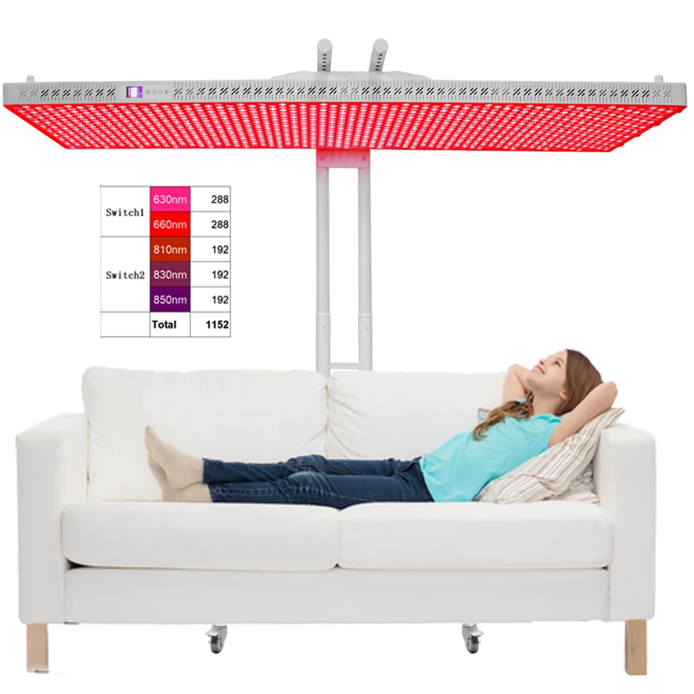 Best infrared light therapy Led bed light 660nm 850nm full body 1152pcs led red whole body light therapy machine
Best infrared light therapy Led bed light 660nm 850nm full body 1152pcs led red whole body light therapy machine