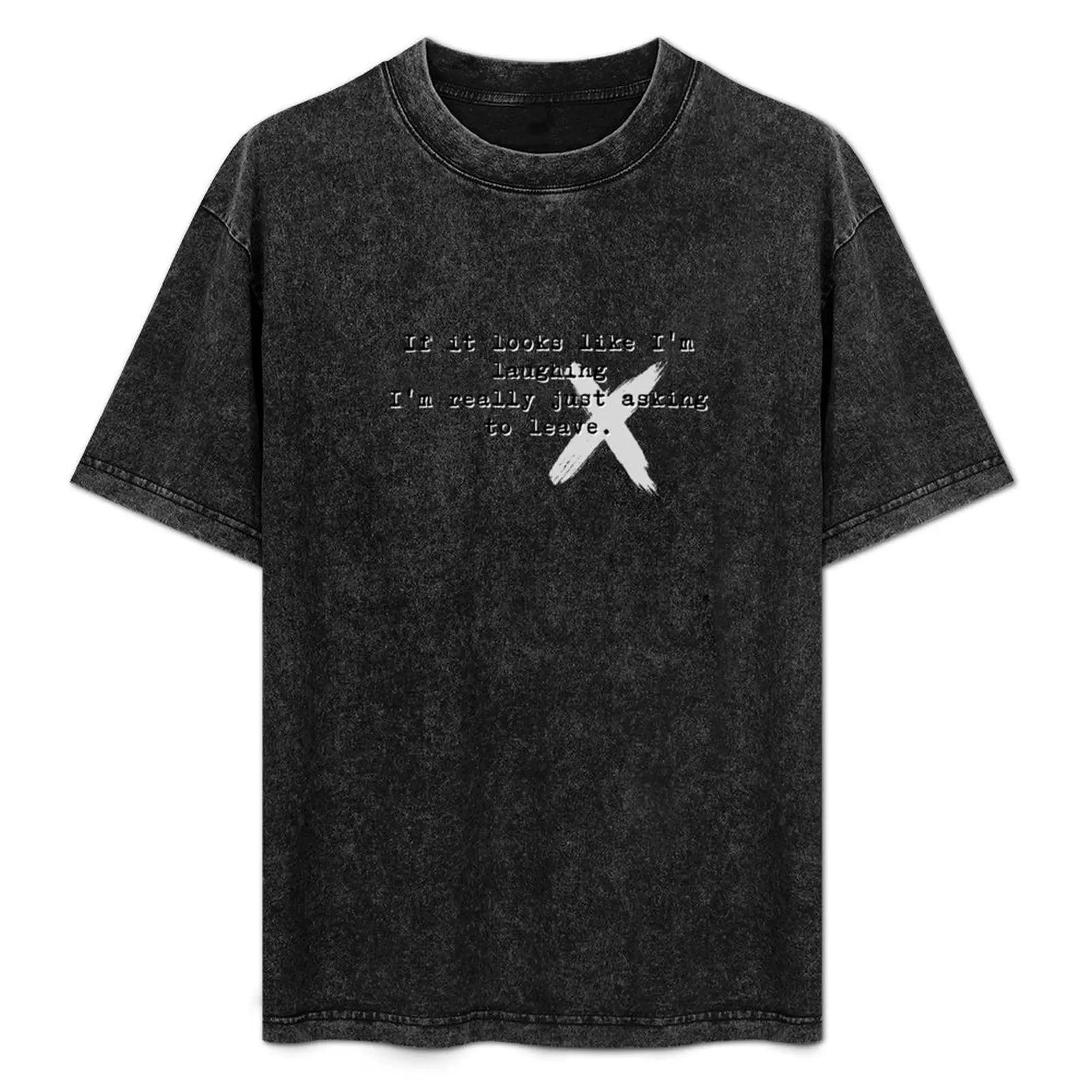 If it looks like I'm laughing I'm really just asking to leave - My Chem lyrics T-Shirt aesthetic clothes mens t shirt
If it looks like I'm laughing I'm really just asking to leave - My Chem lyrics T-Shirt aesthetic clothes mens t shirt