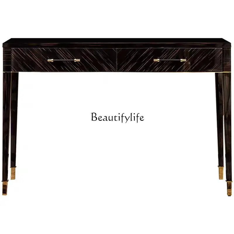 Italian light luxury solid wood porch foyer with drawers porch table decorative strip case 
Italian light luxury solid wood porch foyer with drawers porch table decorative strip case