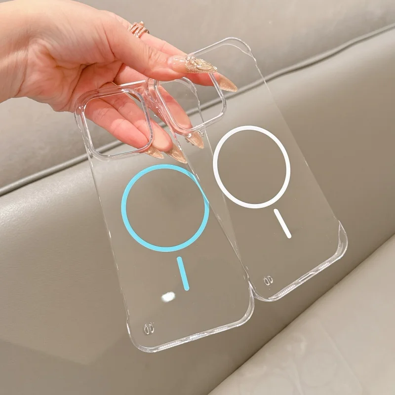 Ultra Thin HD Clear Frameless Magnetic Case for iPhone 16 15 14 13 12 11 Pro Max Slim Hard PC for Magsafe Wireless Charge Cover
Ultra Thin HD Clear Frameless Magnetic Case for iPhone 16 15 14 13 12 11 Pro Max Slim Hard PC for Magsafe Wireless Charge Cover