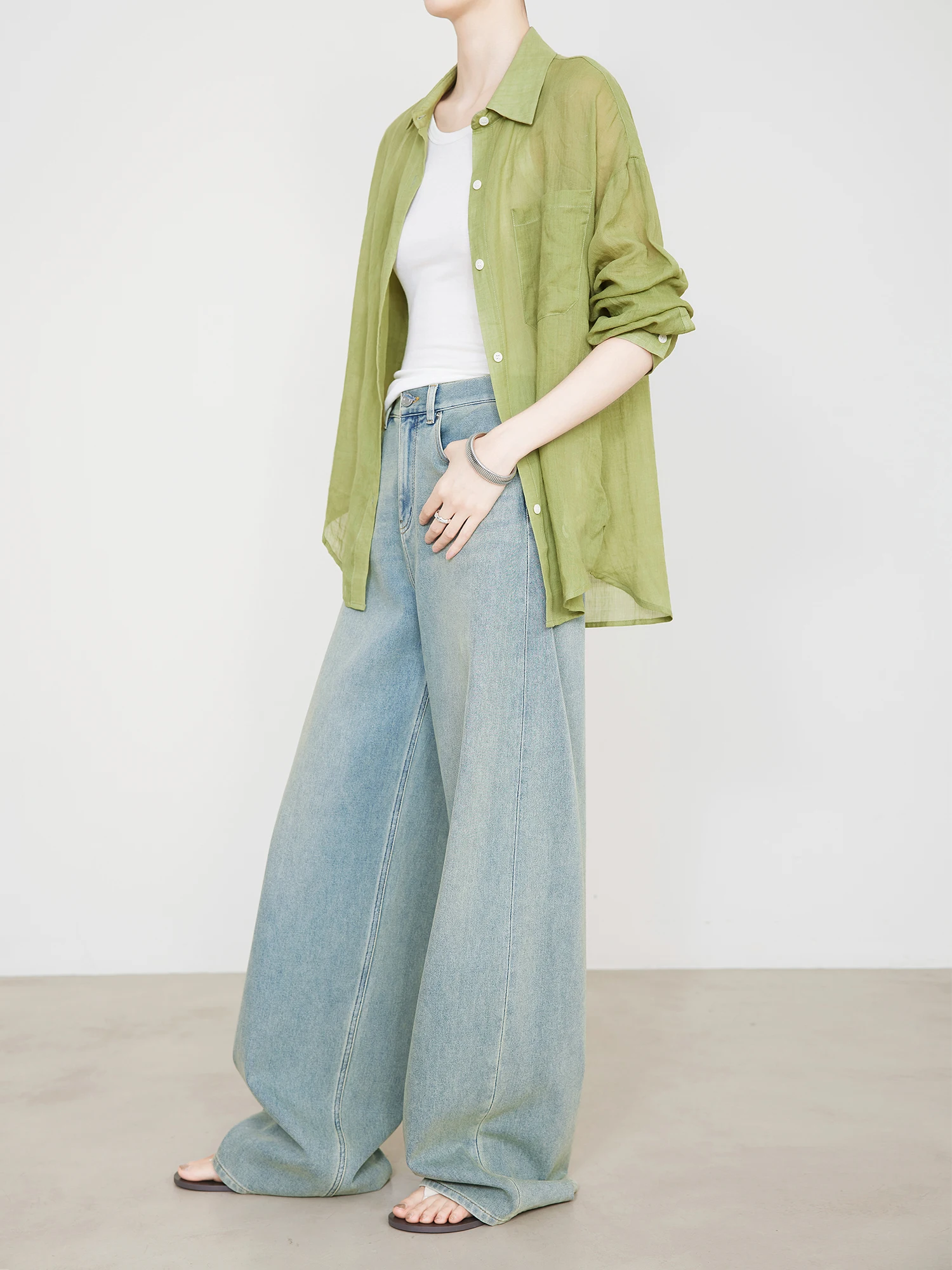 Chic High Waist Wide Leg Jeans Women's Spring Summer New Sle Cover Hip Slimming Denim Pants Casual Cotton Wear Resistant
Chic High Waist Wide Leg Jeans Women's Spring Summer New Sle Cover Hip Slimming Denim Pants Casual Cotton Wear Resistant