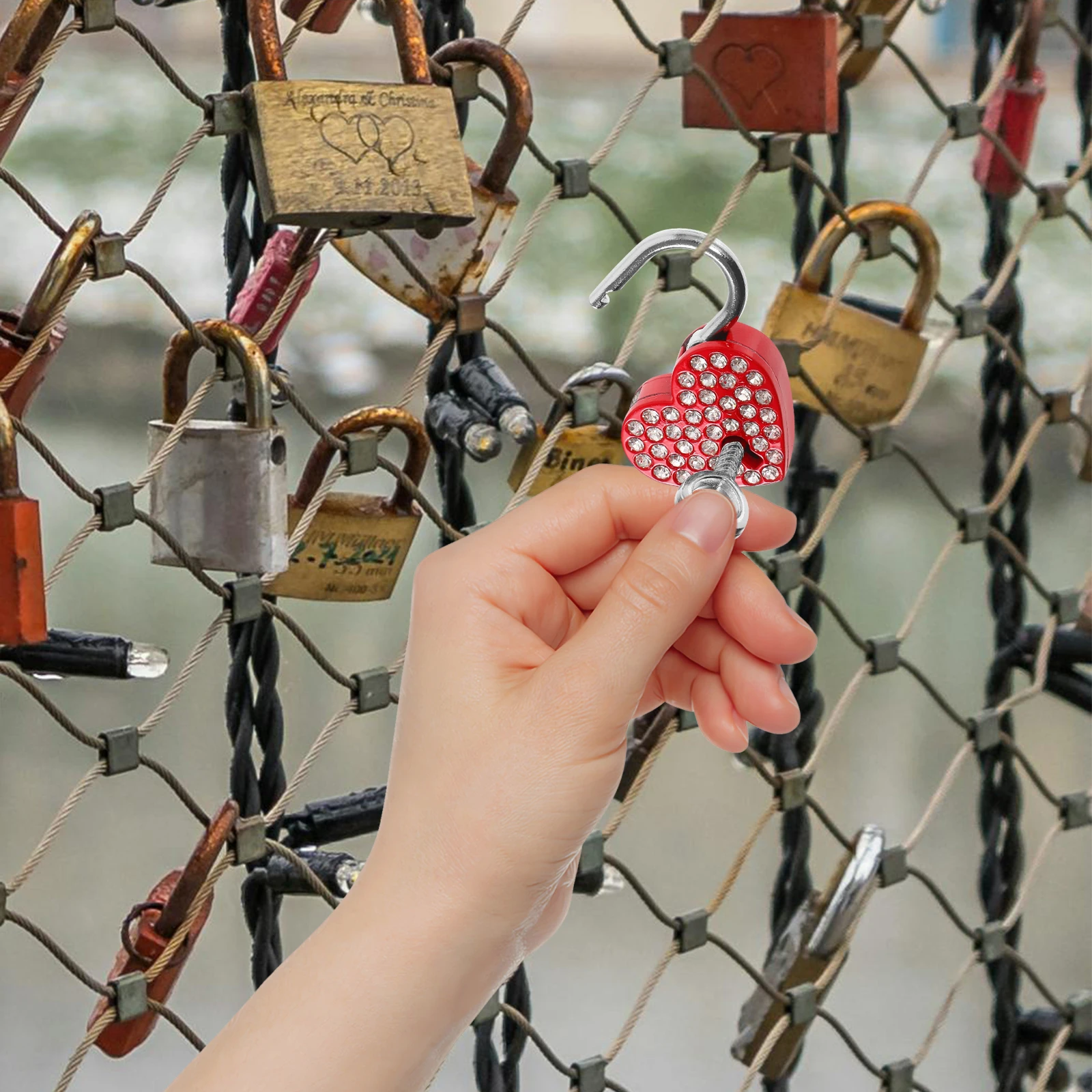 Heart Shaped Locks Alloy Waterproof Mini Key Padlocks for Luggage Travel Suitcase Locker Romantic Love Symbol for Travelers
Heart Shaped Locks Alloy Waterproof Mini Key Padlocks for Luggage Travel Suitcase Locker Romantic Love Symbol for Travelers