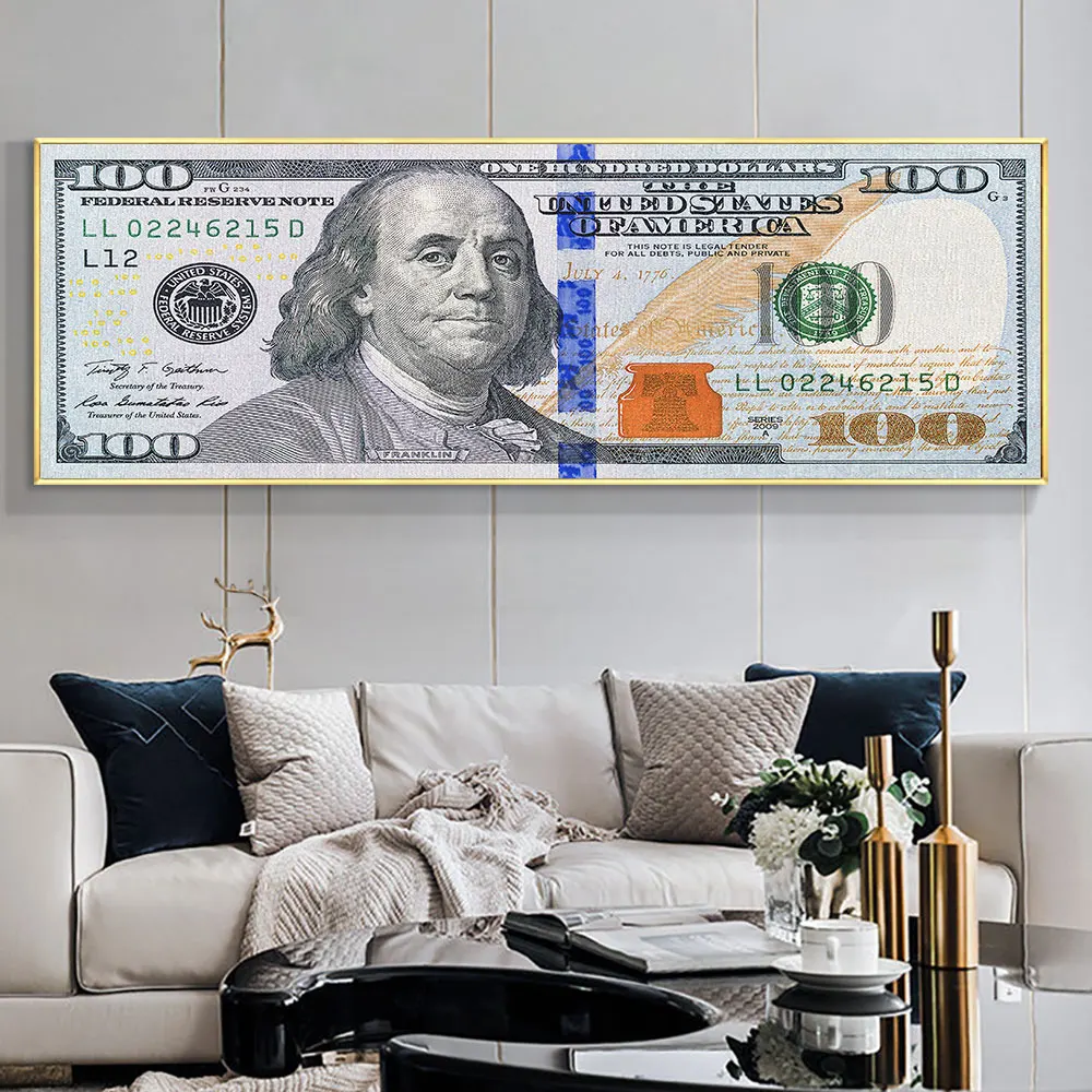 100 Dollar Bill Poster Canvas Paintings Wall Art Benjamin Franklin Money Pictures For Modern Canvas Prints Cuadros Home Decor
100 Dollar Bill Poster Canvas Paintings Wall Art Benjamin Franklin Money Pictures For Modern Canvas Prints Cuadros Home Decor