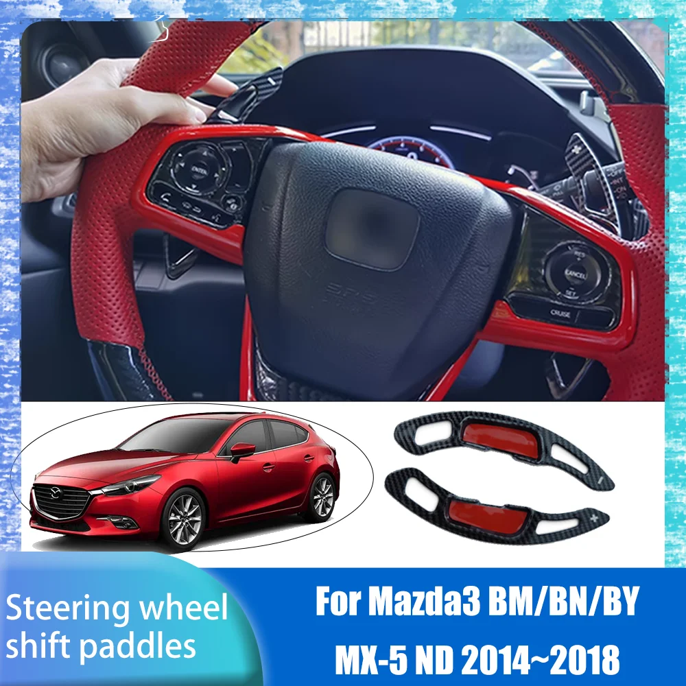 2Pcs Car Steering Wheel Shift Paddle Carbon Fiber Pattern Extension For Mazda3 BM MX-5 ND 2014~2018 2015 Modification Accessorie
2Pcs Car Steering Wheel Shift Paddle Carbon Fiber Pattern Extension For Mazda3 BM MX-5 ND 2014~2018 2015 Modification Accessorie
