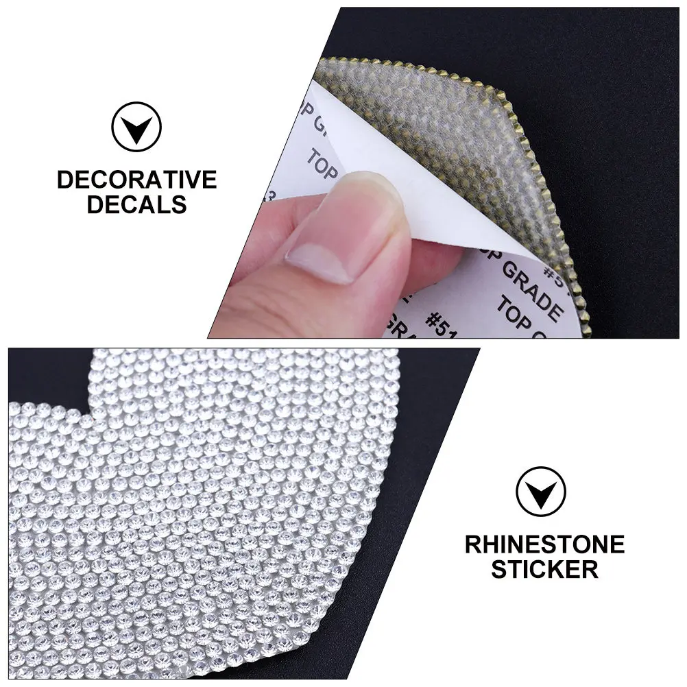 2Pcs Pretty Heart Rhinestone Stickers Easy Stick Remove Fashionable DIY Decor for Bags Clothing Windows Auto Interior Bling
2Pcs Pretty Heart Rhinestone Stickers Easy Stick Remove Fashionable DIY Decor for Bags Clothing Windows Auto Interior Bling