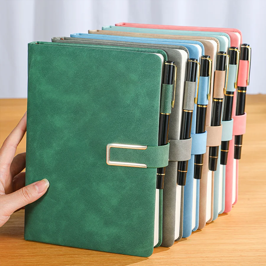 Vintage A5 leather notebook with personalized soft cover - perfect for business meetings and college life
Vintage A5 leather notebook with personalized soft cover - perfect for business meetings and college life