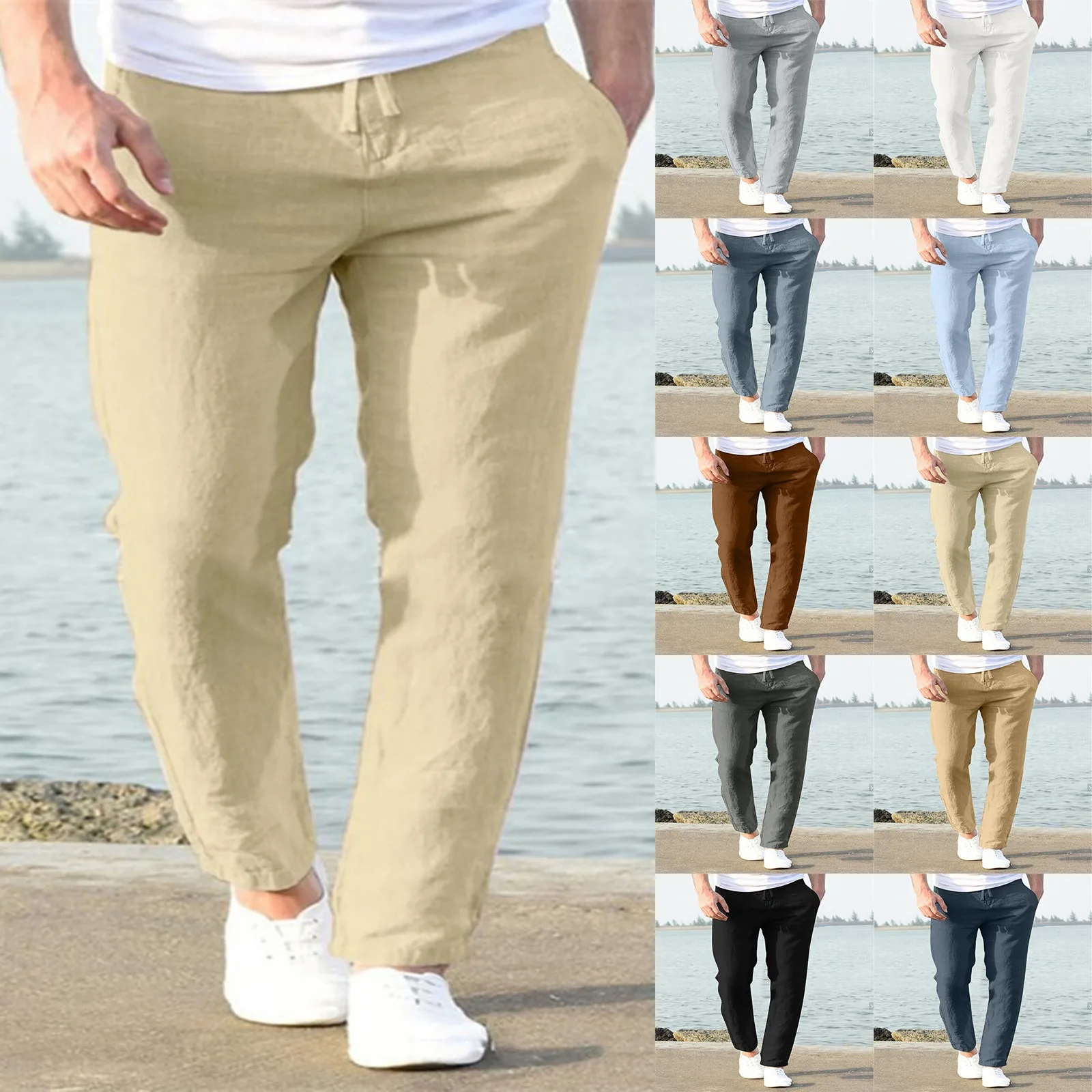 New Spring Summer Men's Cotton Linen Pants Male Autumn New Breathable Solid Color Linen Trousers Fitness Streetwear
New Spring Summer Men's Cotton Linen Pants Male Autumn New Breathable Solid Color Linen Trousers Fitness Streetwear