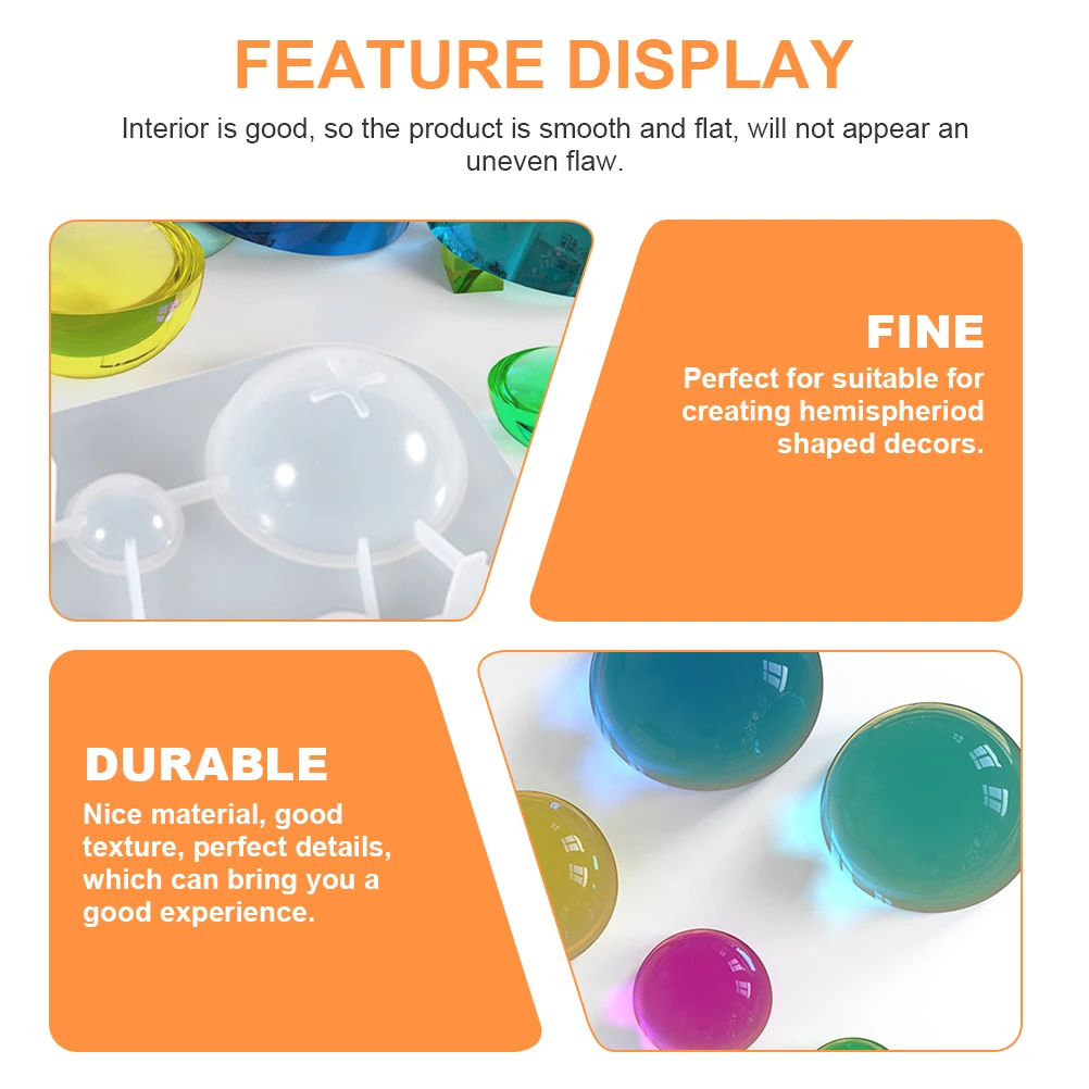 Semicircle Silicone Mold Hemispheroid Shaped Soap Cake Easy Demolding Reusable DIY Tool Household Decor Craft Making
Semicircle Silicone Mold Hemispheroid Shaped Soap Cake Easy Demolding Reusable DIY Tool Household Decor Craft Making