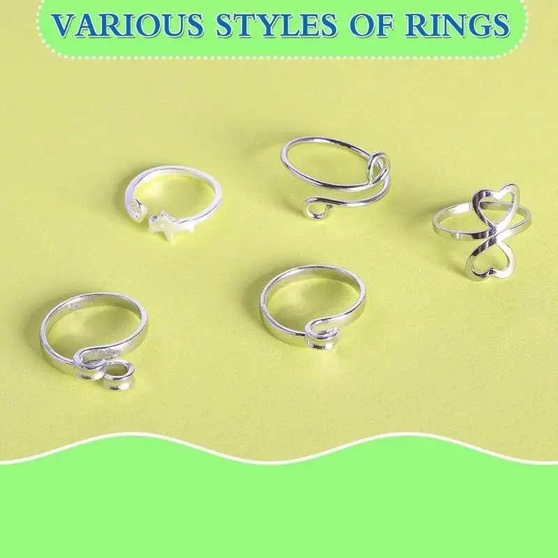 P9FE Crochet Rings for Finger Adjustable Size Yarns Knitting Rings Open Finger Rings
P9FE Crochet Rings for Finger Adjustable Size Yarns Knitting Rings Open Finger Rings