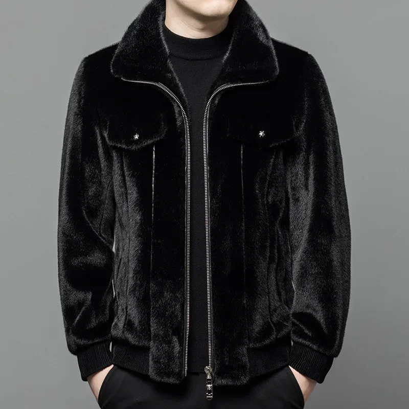 2024 Men's Faux Mink Fur Thick Fashion Autumn and Winter Fur Integrated Lapel Leather Jacket
2024 Men's Faux Mink Fur Thick Fashion Autumn and Winter Fur Integrated Lapel Leather Jacket