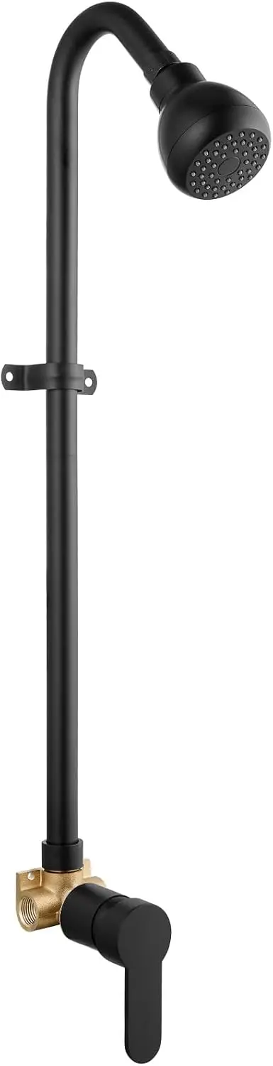 Outdoor Shower Kit, Single Handle Faucet with Valve, 27" SUS304 Pipe, Matte Black
Outdoor Shower Kit, Single Handle Faucet with Valve, 27" SUS304 Pipe, Matte Black