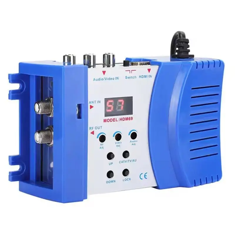 HDM69 Digital RF HD Multimedia Interface Modulator AV To RF Converter VHF UHF PAL Standard Portable
HDM69 Digital RF HD Multimedia Interface Modulator AV To RF Converter VHF UHF PAL Standard Portable