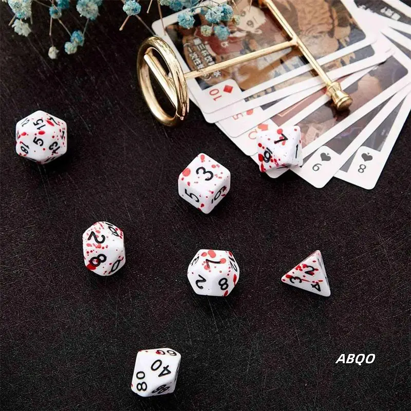 42 Pieces Blood Splatter Dice Polyhedral 7-Die Dice Set For RPG DND Role Playing Dice Games
42 Pieces Blood Splatter Dice Polyhedral 7-Die Dice Set For RPG DND Role Playing Dice Games