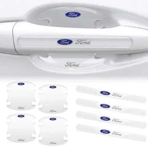 Car Styling Door Bowl Handle Protector Stickers Transparent Anti-scratch Film For Ford Fiesta Mondeo Focus Mk2 Mk3 Ranger Kuga