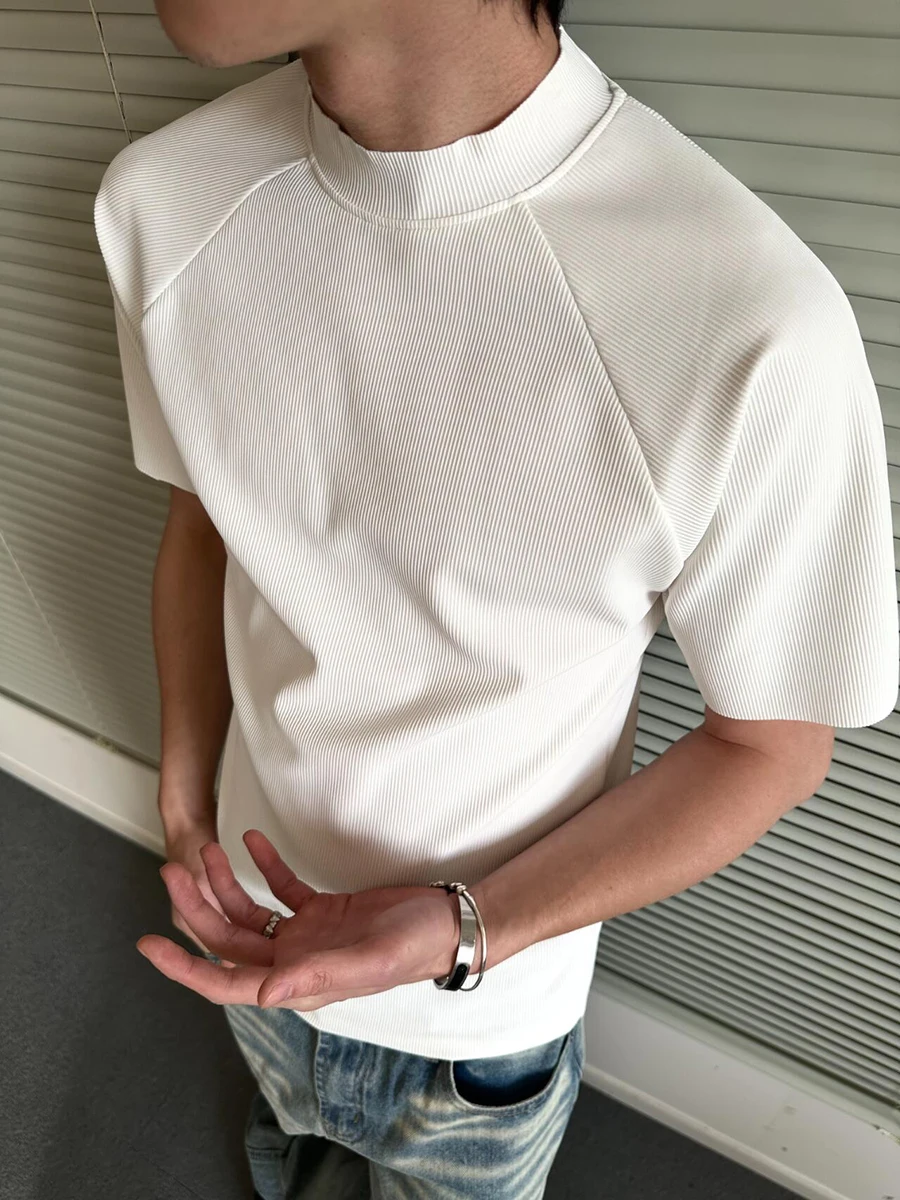 White Texture ort Sve Men's T-irt Cleanfit Trendy Five-Quarter Sve irt Summer New Arrival Slim Fit Youth Faion
White Texture ort Sve Men's T-irt Cleanfit Trendy Five-Quarter Sve irt Summer New Arrival Slim Fit Youth Faion