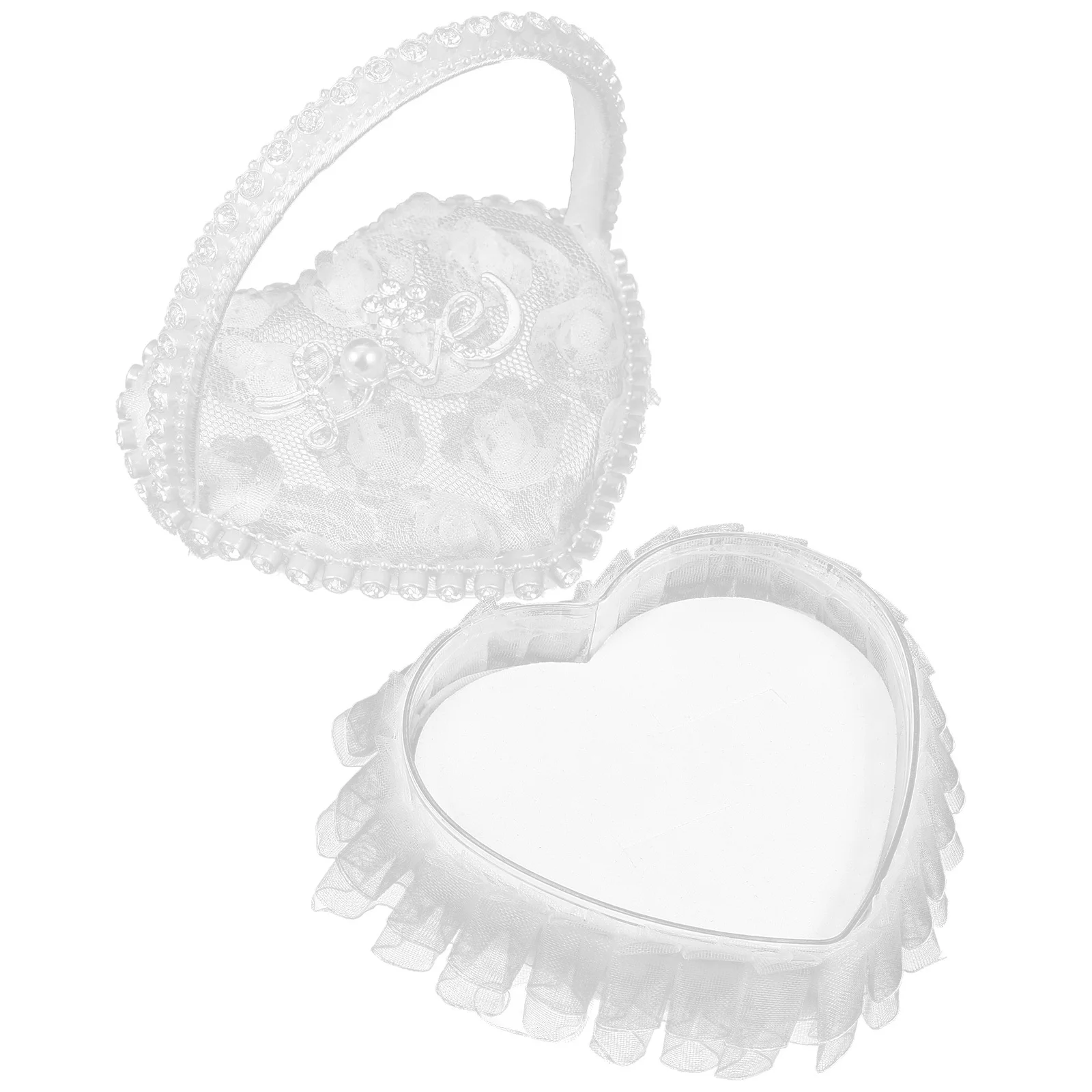 Romantic Heart Shape Ring Pillow With Handle For Wedding Ceremony Lace Covered Ring Holder Engagement Ring Display Box Gift
Romantic Heart Shape Ring Pillow With Handle For Wedding Ceremony Lace Covered Ring Holder Engagement Ring Display Box Gift