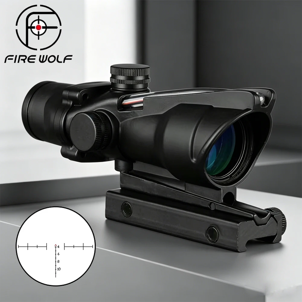 FIRE WOLF 4X32 Hunting Green Dot Fiber Optics Grenn Red Dot Illuminated Etched Reticle Tactical Optical Sight
FIRE WOLF 4X32 Hunting Green Dot Fiber Optics Grenn Red Dot Illuminated Etched Reticle Tactical Optical Sight