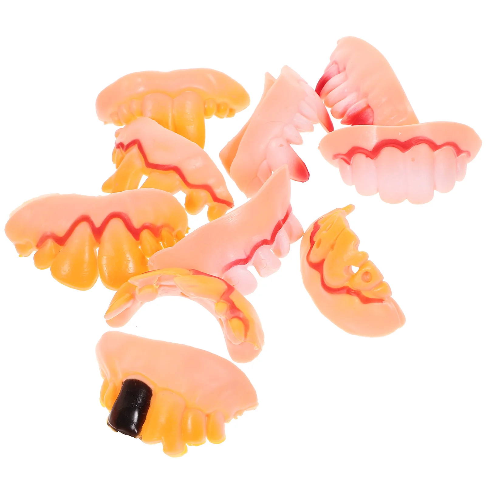 10pcs Fake Dentures Exaggerated Funny Teeth for Ugly Halloween Costumes Halloween Party Scary Costume PropsReusable
10pcs Fake Dentures Exaggerated Funny Teeth for Ugly Halloween Costumes Halloween Party Scary Costume PropsReusable