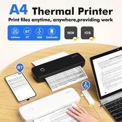 Thermal Printer BT USB Connection 203dpi Multifunction Photo Printer for Files Pictures Posters 210mm printer compact printer Thermal Printer BT USB Connection 203dpi Multifunction Photo Printer for Files Pictures Posters 210mm printer compact printer