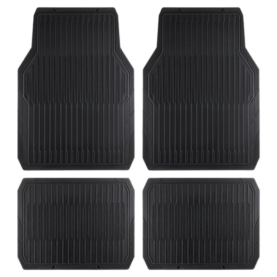 CAR GRAND Rubber Car Mats All Weather All Season Waterproof Universal Fit Trim to Fit SUV Sedan Truck Set of 4 pieces All Black
CAR GRAND Rubber Car Mats All Weather All Season Waterproof Universal Fit Trim to Fit SUV Sedan Truck Set of 4 pieces All Black