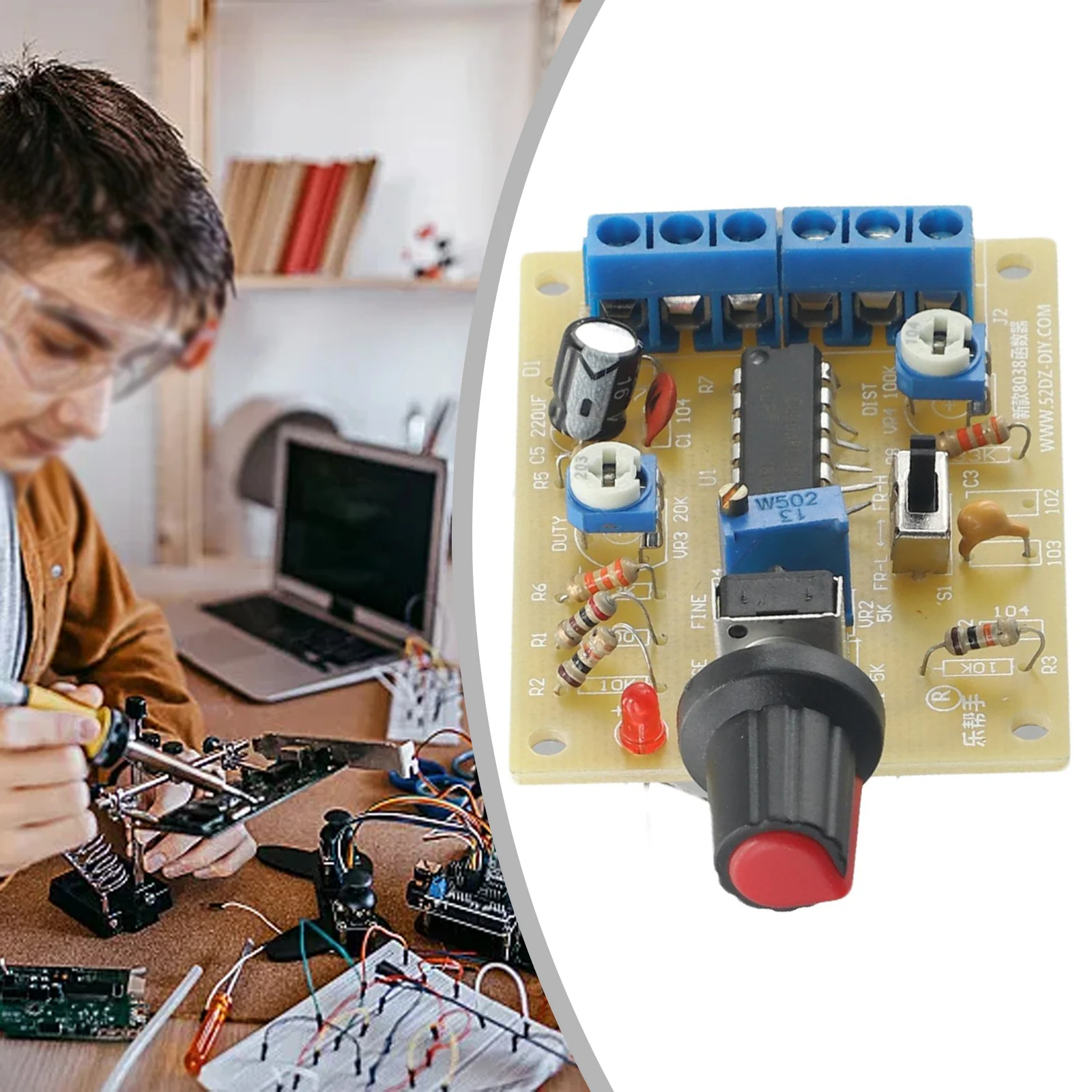 DIY Electronic Kit Signal Generator Kit Circuit Board 42*58mm ICL8038 Resistive Element For Electrical Testing
DIY Electronic Kit Signal Generator Kit Circuit Board 42*58mm ICL8038 Resistive Element For Electrical Testing