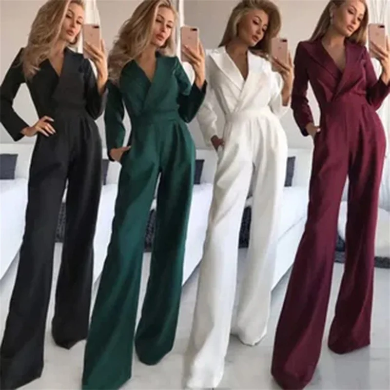 New Chinese Style 2025 Summer Women Long Sleeve V Neck Rompers Overalls One Piece Wide Leg Pants Temperament Commuting Jumpsuit
New Chinese Style 2025 Summer Women Long Sleeve V Neck Rompers Overalls One Piece Wide Leg Pants Temperament Commuting Jumpsuit
