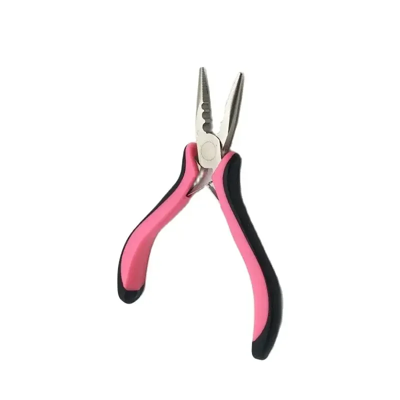 1 piece Pink handle carbon steel straight nose plier with 3 holes Feather hair extension clamphair extension tools
1 piece Pink handle carbon steel straight nose plier with 3 holes Feather hair extension clamphair extension tools