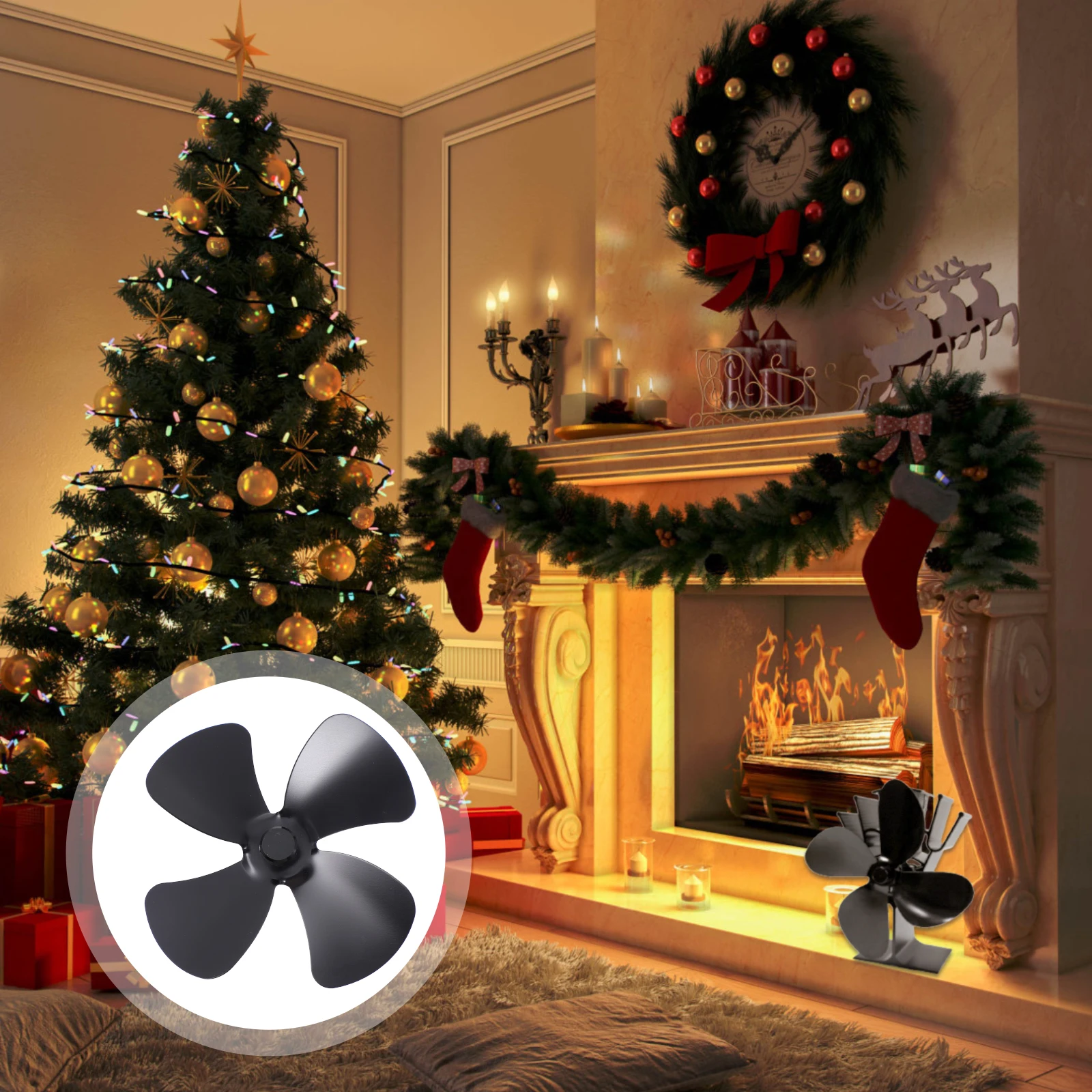 Aluminum Alloy Stove Fan Blades 4 Blades Design Heat Powered Fireplace Silent Warm Air Replacement Parts Efficient Dissipation
Aluminum Alloy Stove Fan Blades 4 Blades Design Heat Powered Fireplace Silent Warm Air Replacement Parts Efficient Dissipation