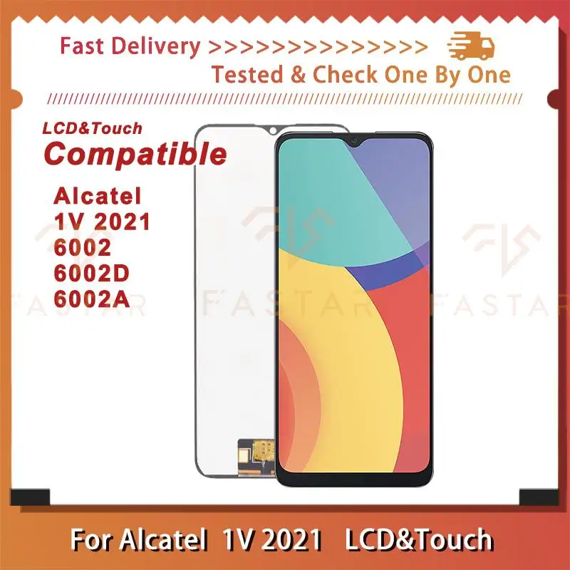 6.52"Tested For Alcatel 1V 2021 6002 LCD Display Touch Digitizer Assembly replacement phone Screen 6002D 6002A 1V2021 lcd
6.52"Tested For Alcatel 1V 2021 6002 LCD Display Touch Digitizer Assembly replacement phone Screen 6002D 6002A 1V2021 lcd