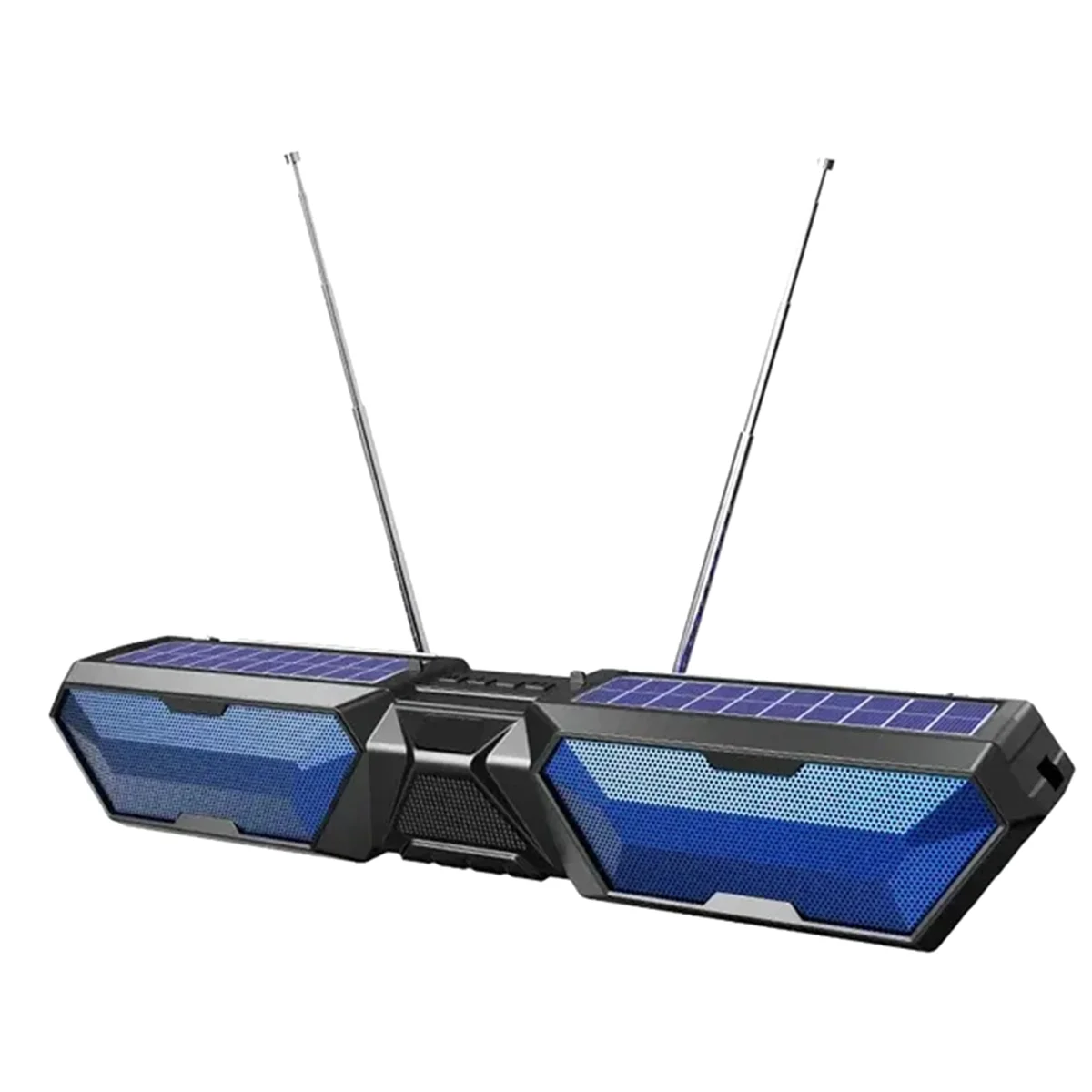 A07I Солнечная Bluetooth-колонка Беспроводная стереосистема с двойной антенной Уличный динамик с зарядным устройством для телефона TF FM USB-держатель для телефона Синий
A07I Солнечная Bluetooth-колонка Беспроводная стереосистема с двойной антенной Уличный динамик с зарядным устройством для телефона TF FM USB-держатель для телефона Синий