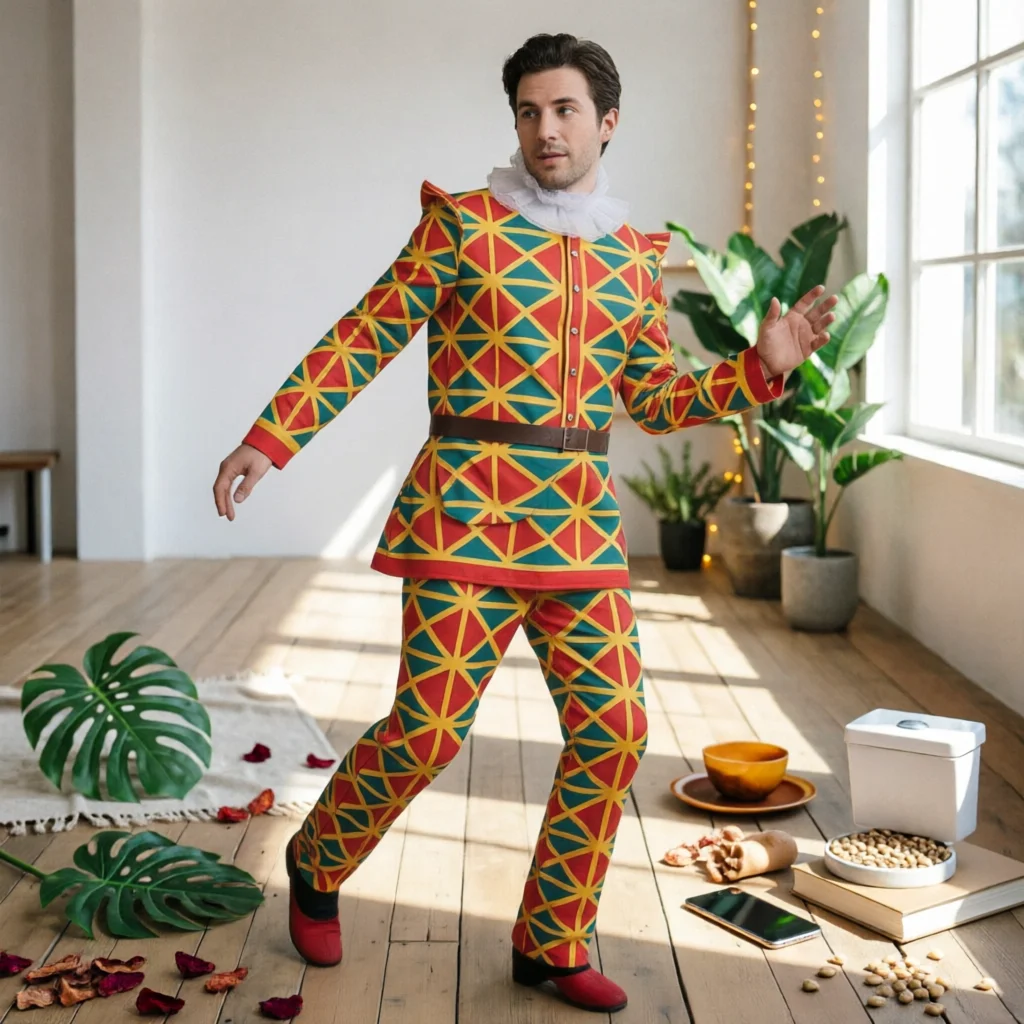 Circus Costume with Collar Long-Sleeve Clown Suit with Belt Clown Costume Theatrical Apparel Halloween for Cosplayers, Theater
Circus Costume with Collar Long-Sleeve Clown Suit with Belt Clown Costume Theatrical Apparel Halloween for Cosplayers, Theater