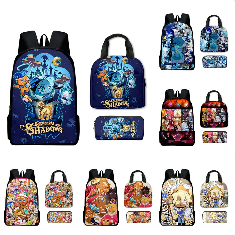 3pcs Cookie Run: Kingdom Shadow Milk Cookie School Bag Cartoon Anime Student Pencil Bag Lunch Bag Birthday Gift for Girls Boys
3pcs Cookie Run: Kingdom Shadow Milk Cookie School Bag Cartoon Anime Student Pencil Bag Lunch Bag Birthday Gift for Girls Boys