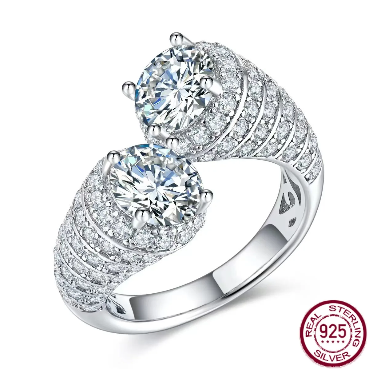 New popular s925 silver full diamond 1-carat full diamond dual stone diamond ring luxury luxury fashion ring wedding jewelry
New popular s925 silver full diamond 1-carat full diamond dual stone diamond ring luxury luxury fashion ring wedding jewelry