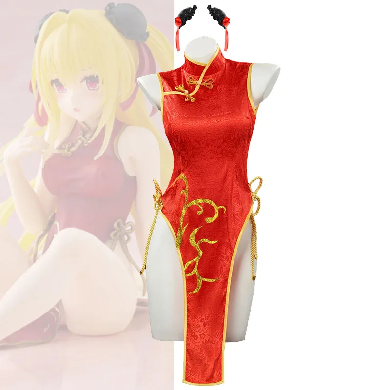 To Love Eve Косплей Cheongsam и головные уборы Golden Darkness Eve's Аниме Костюмы Comic-con Женские ролевые сексуальные наряды
To Love Eve Косплей Cheongsam и головные уборы Golden Darkness Eve's Аниме Костюмы Comic-con Женские ролевые сексуальные наряды